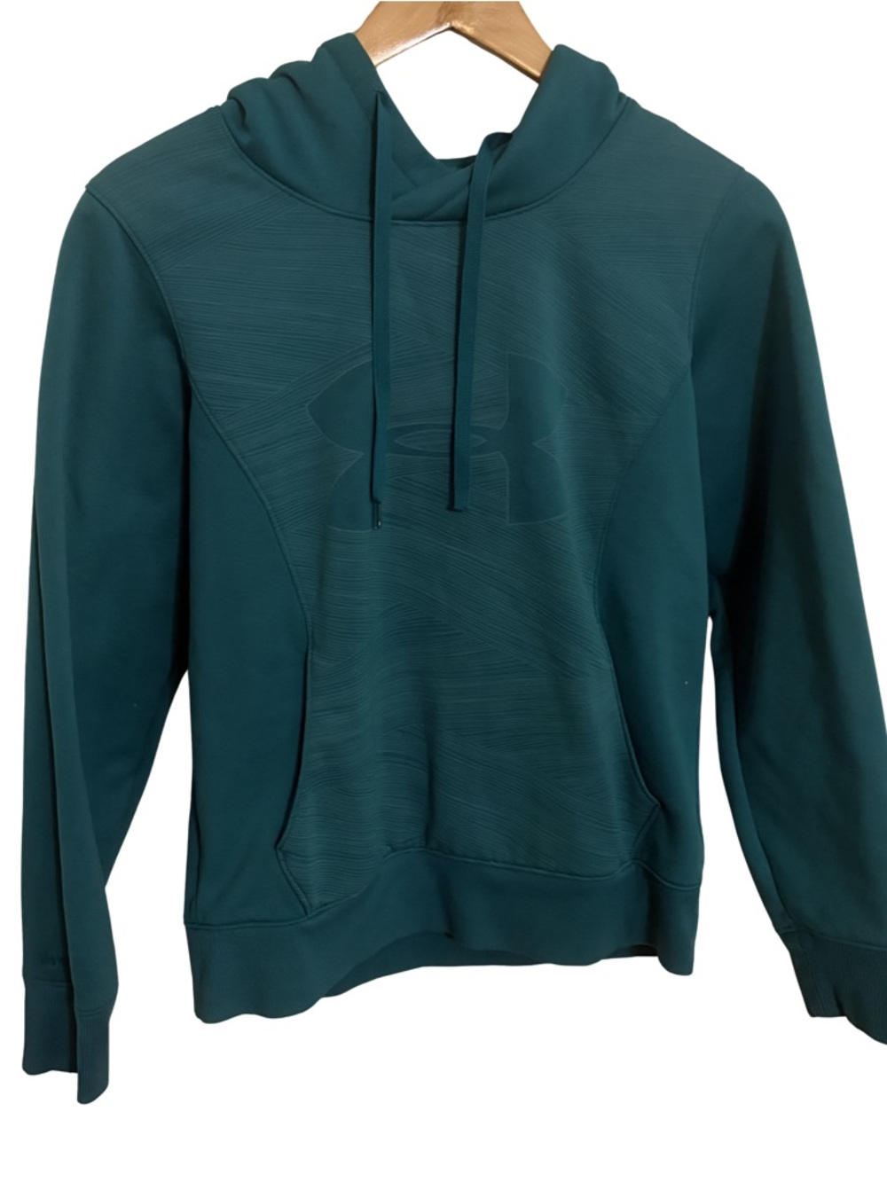 Under Armour Hoodie Mens Medium Green Pullover Logo Athletic Sweatshirt
